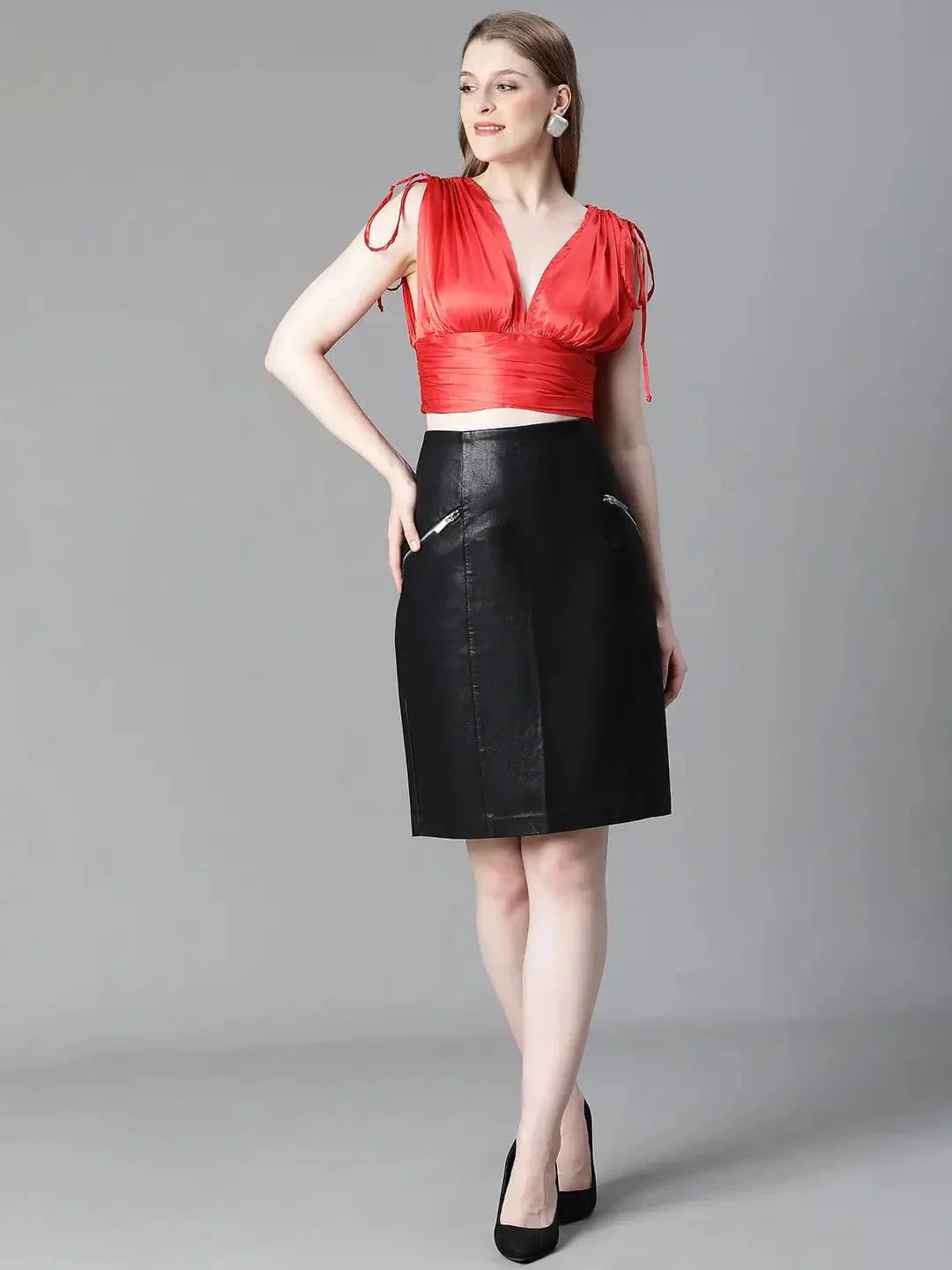 Women's Red Crop Top