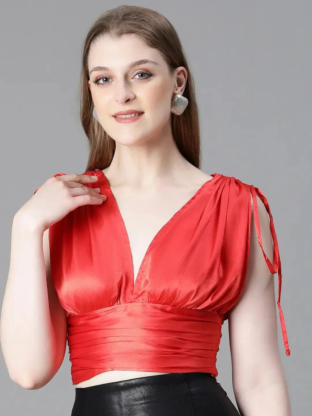Women's Red Crop Top