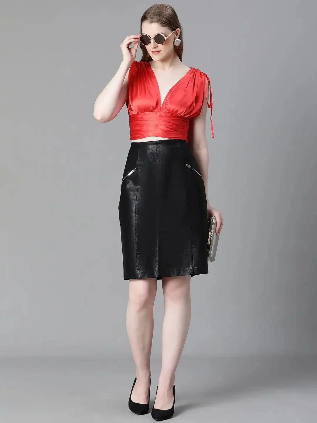 Women's Red Crop Top