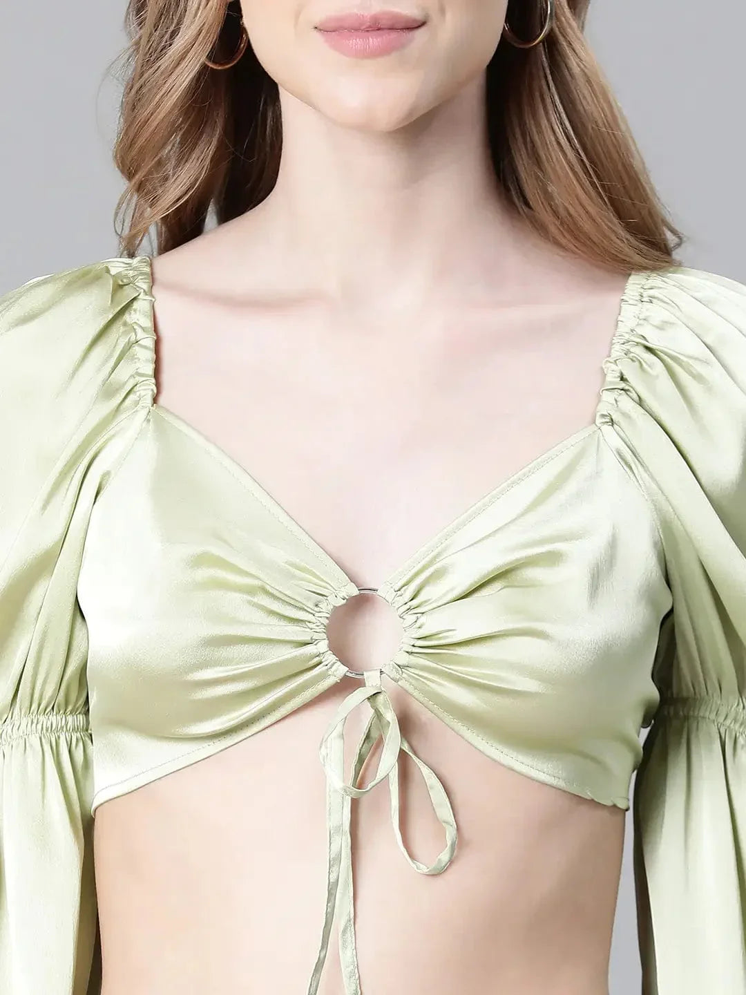 Women's Green Crop Top