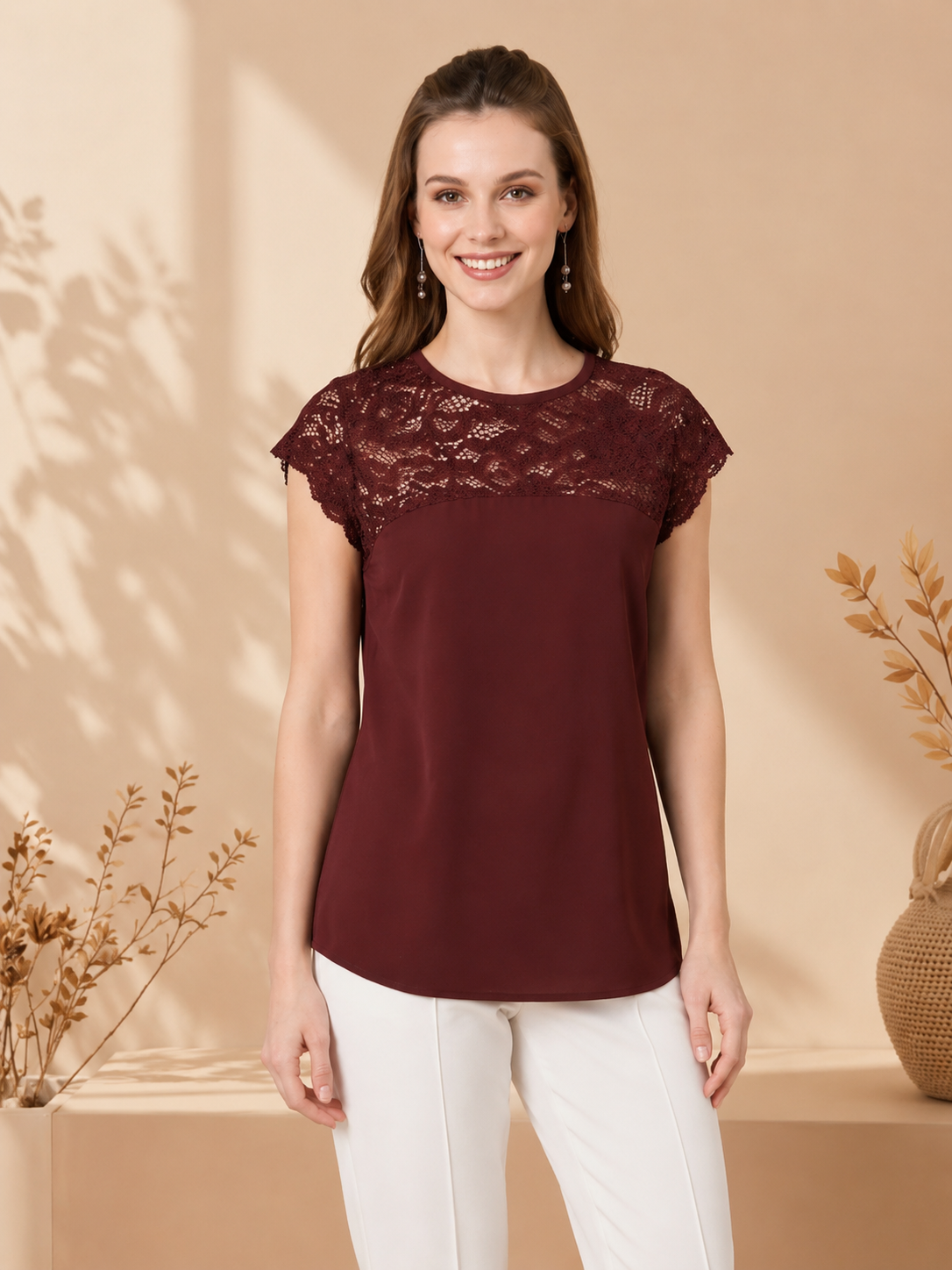 Women Maroon Top