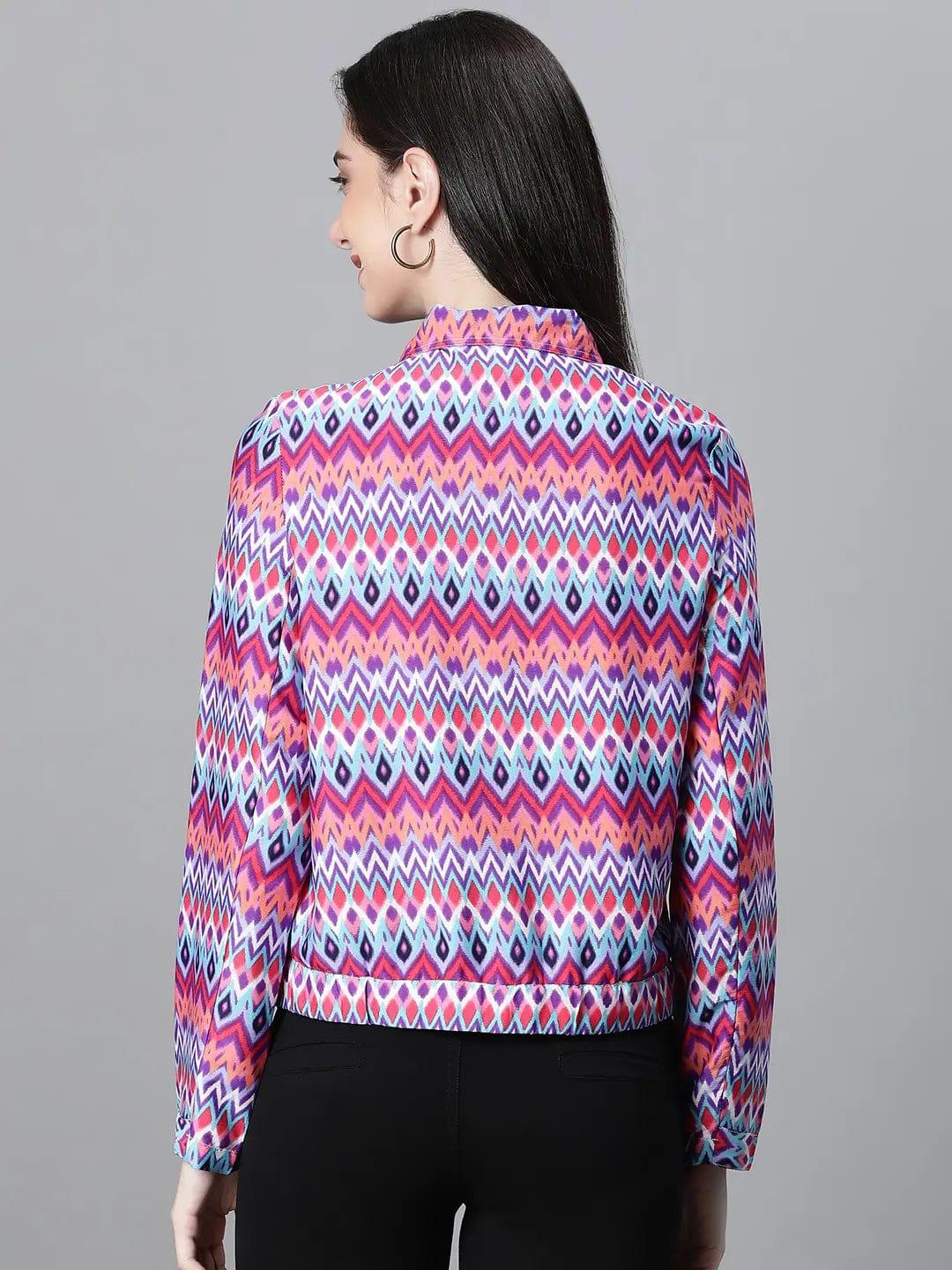 Women Multicolor Bomber Jacket
