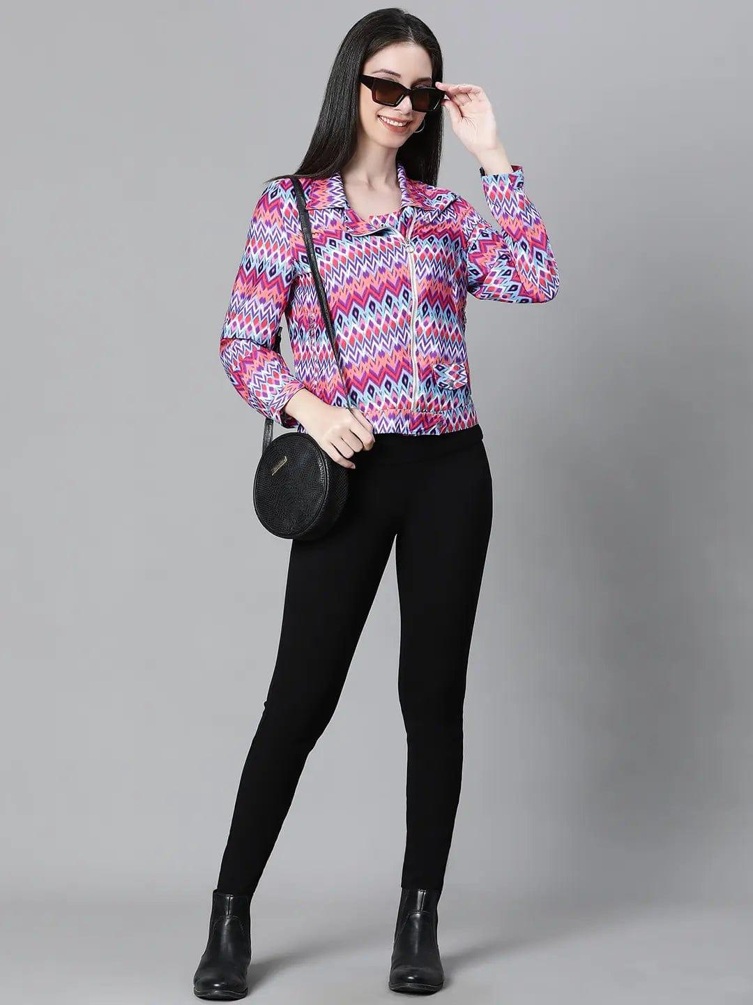 Women Multicolor Bomber Jacket
