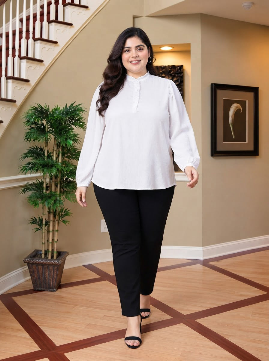 Plus Size White Top