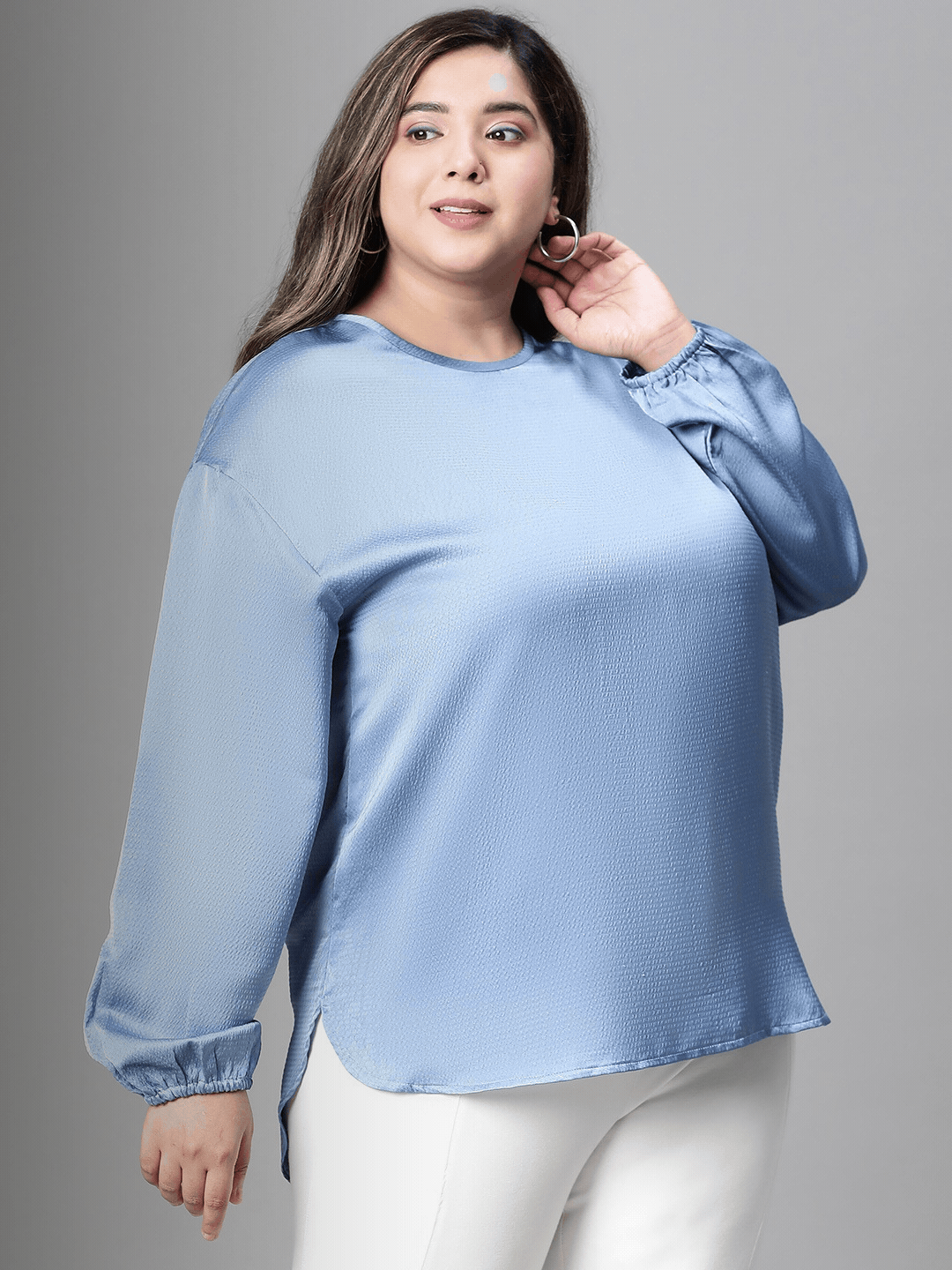 Plus Size Blue Top