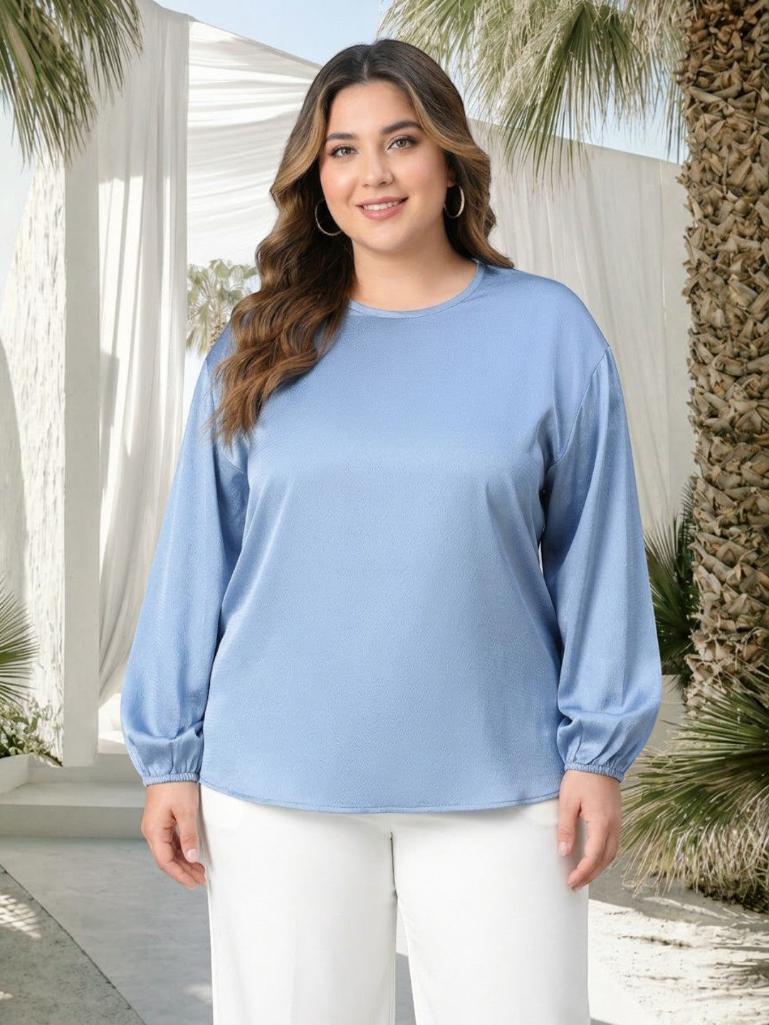 Plus Size Blue Top