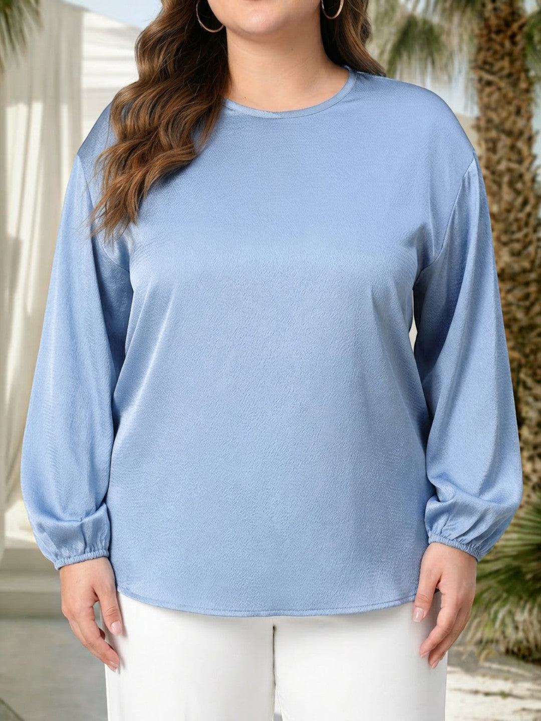 Plus Size Blue Top