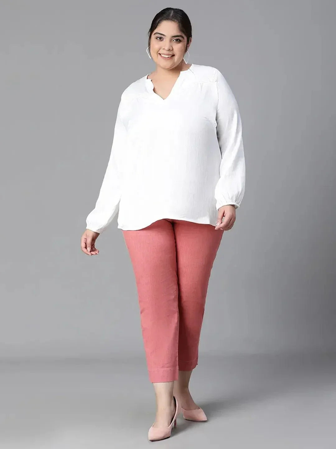 Plus Size White Top