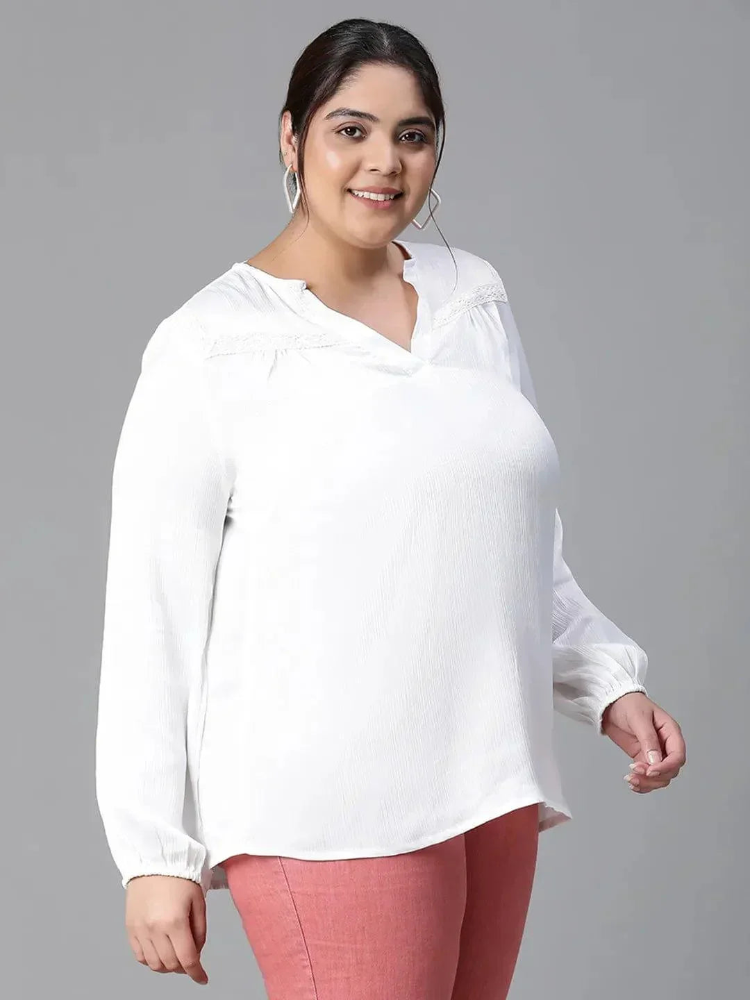Plus Size White Top