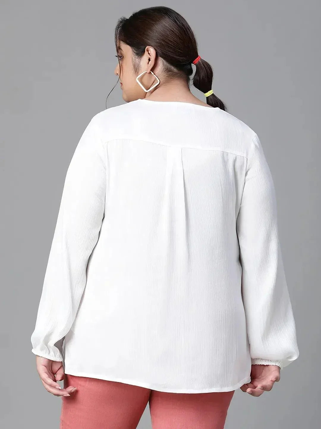 Plus Size White Top