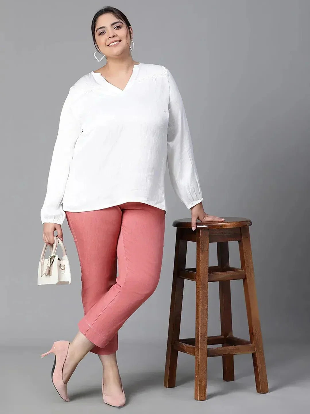 Plus Size White Top