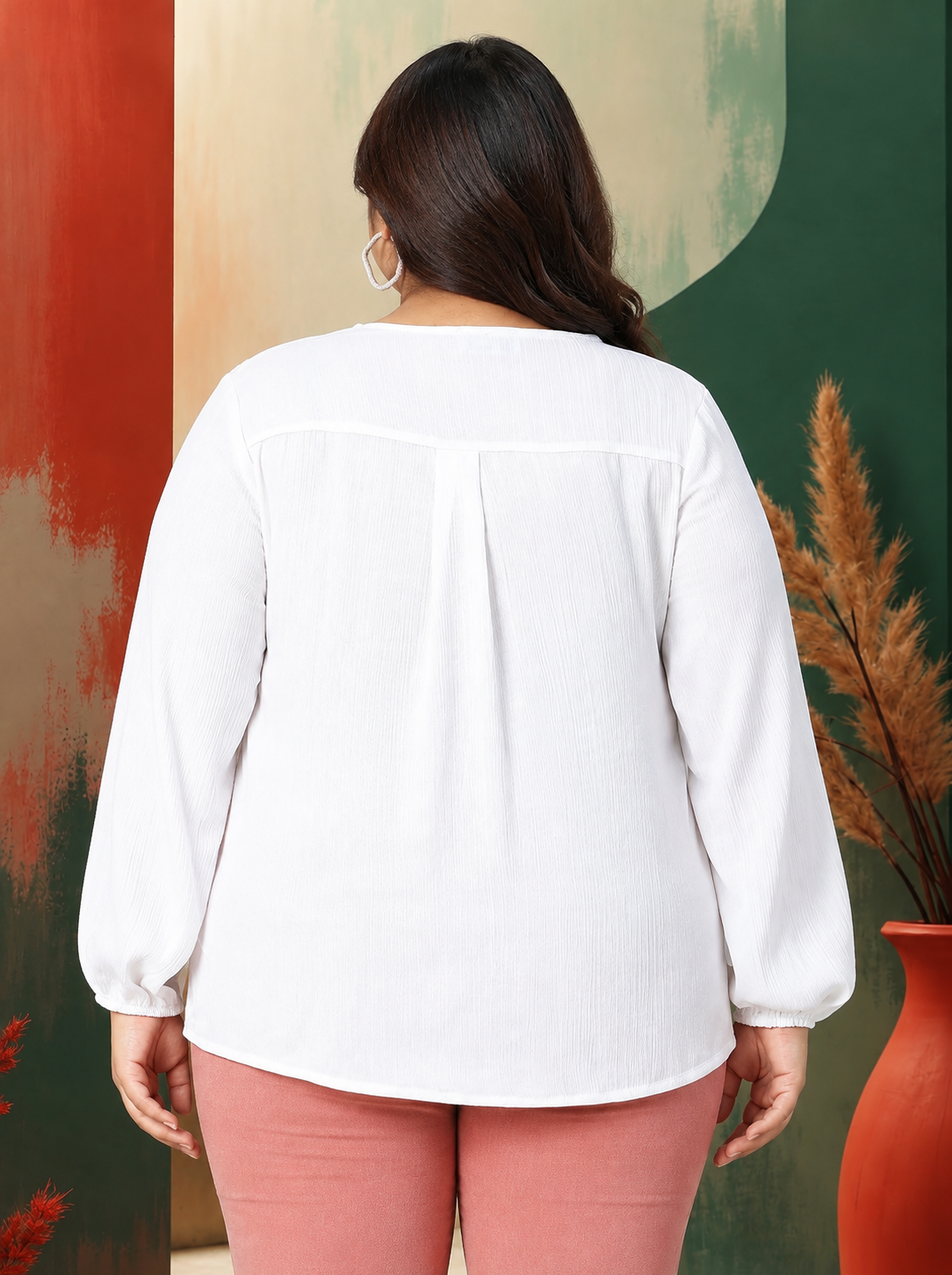 Plus Size White Top