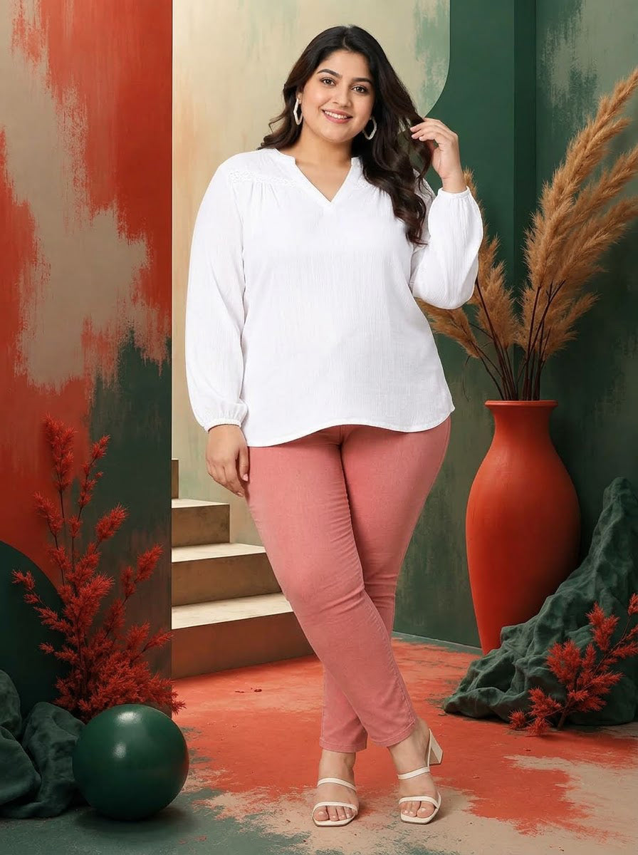 Plus Size White Top