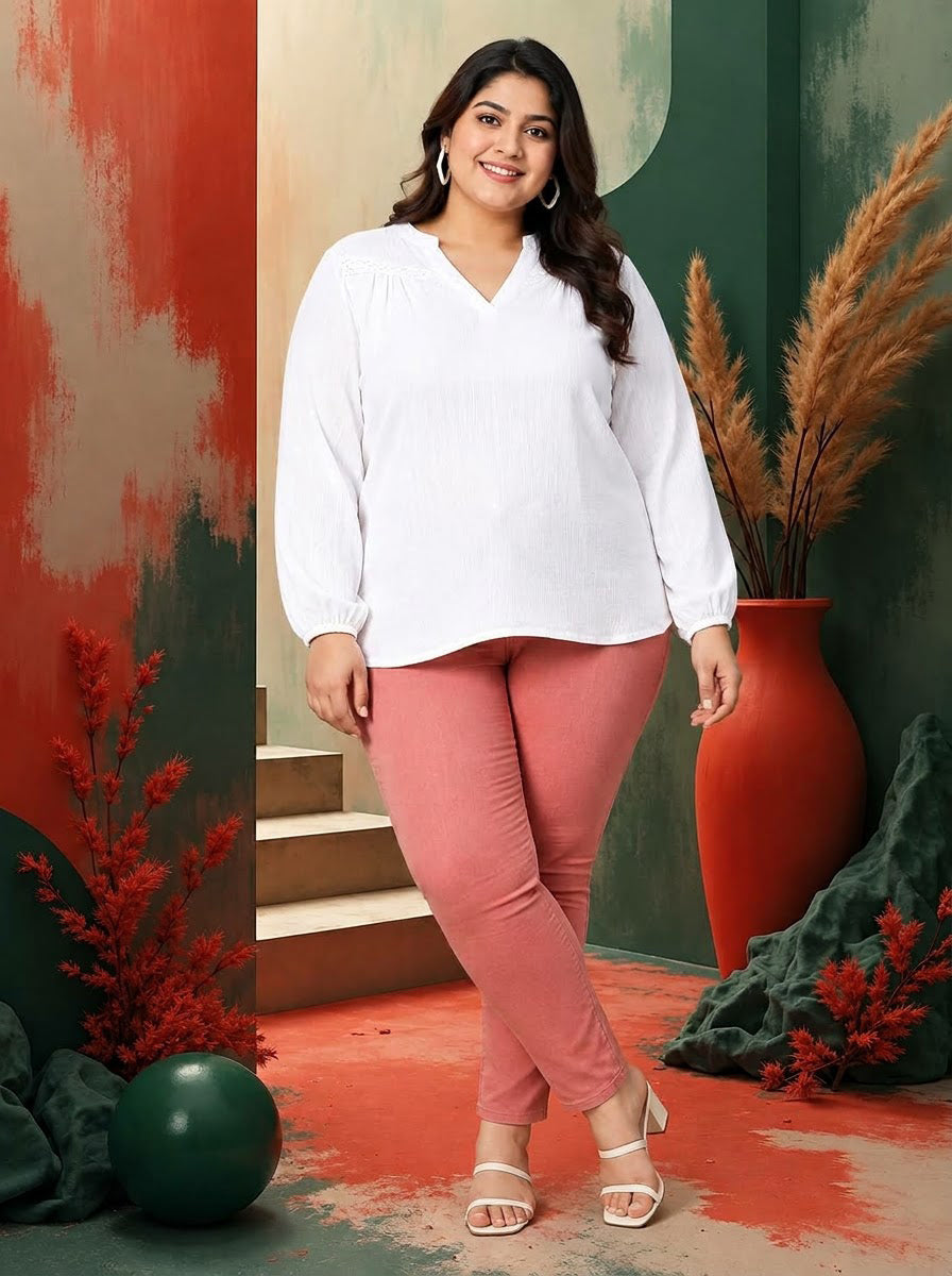 Plus Size White Top