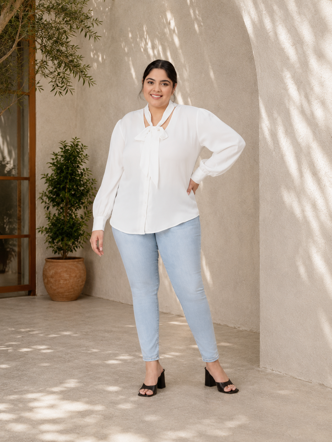 Plus Size White Top