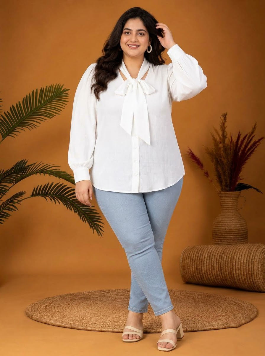 Plus Size White Top