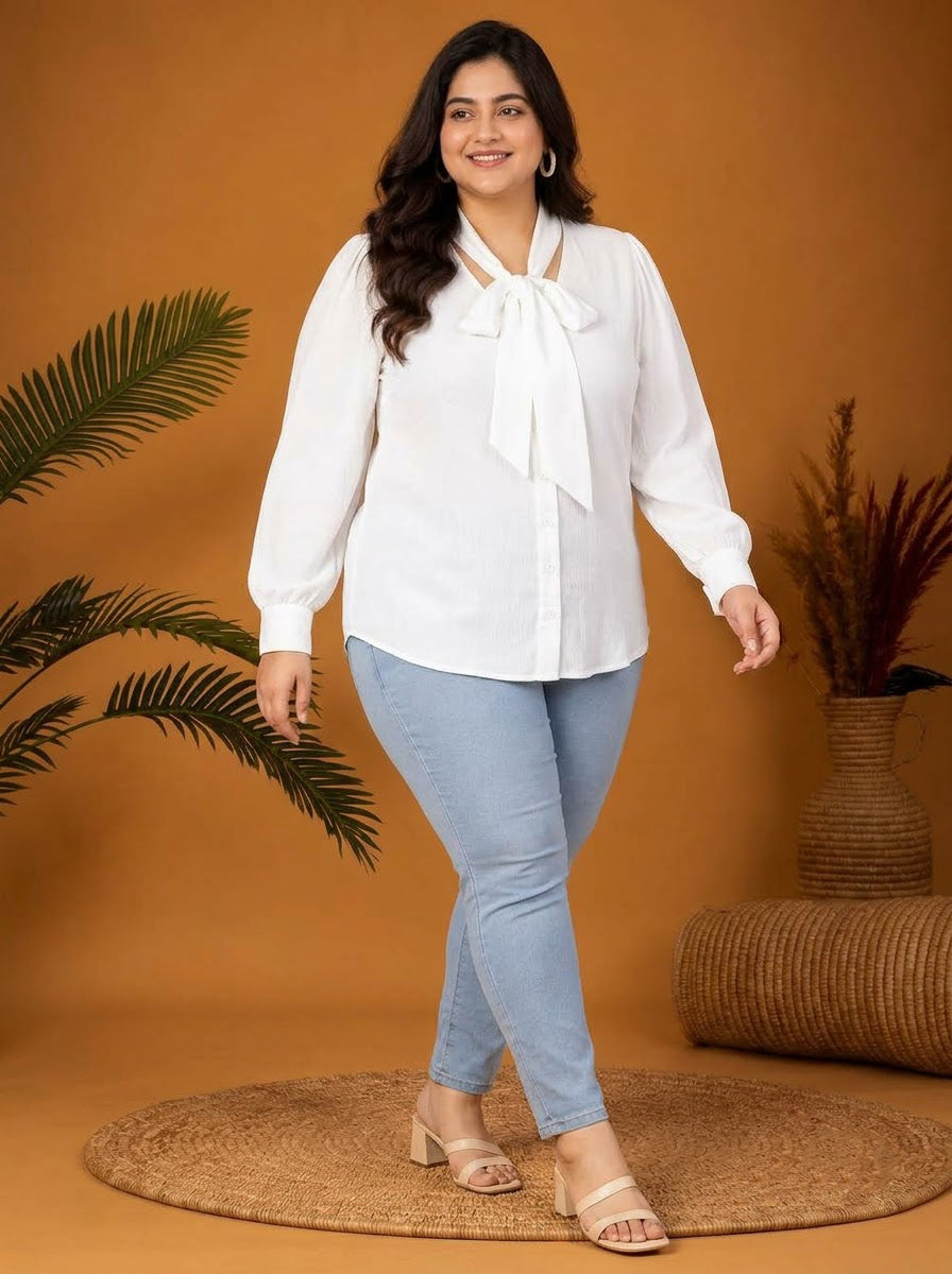 Plus Size White Top
