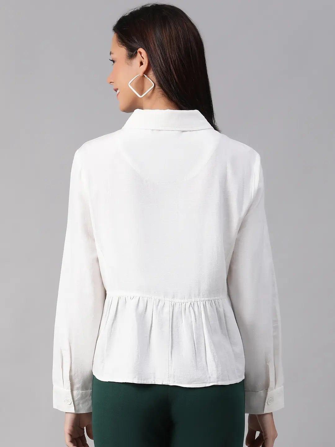 Women's White Floral Cotton Jacket