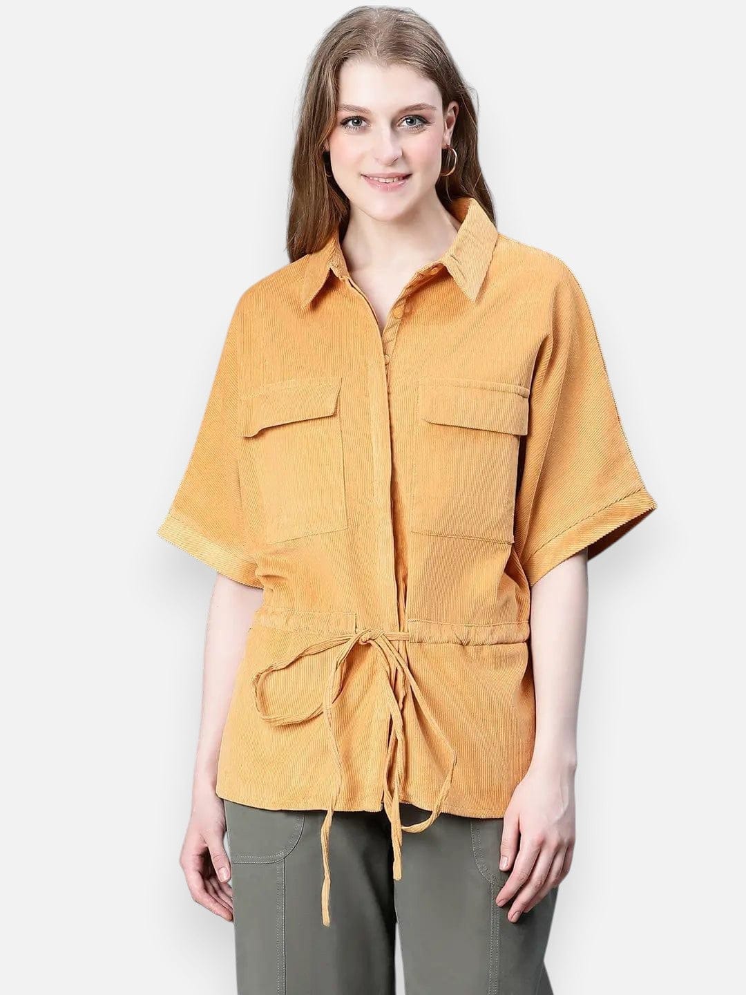Women's Mustard Cotton Jacket