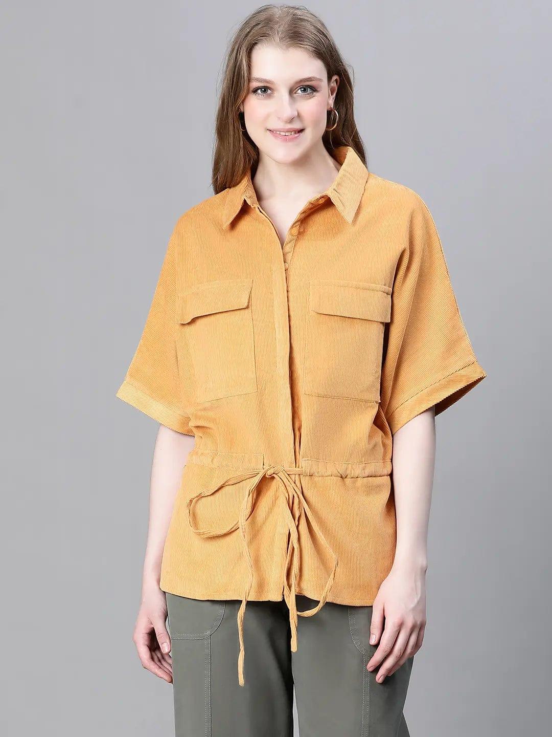 Women's Mustard Cotton Jacket