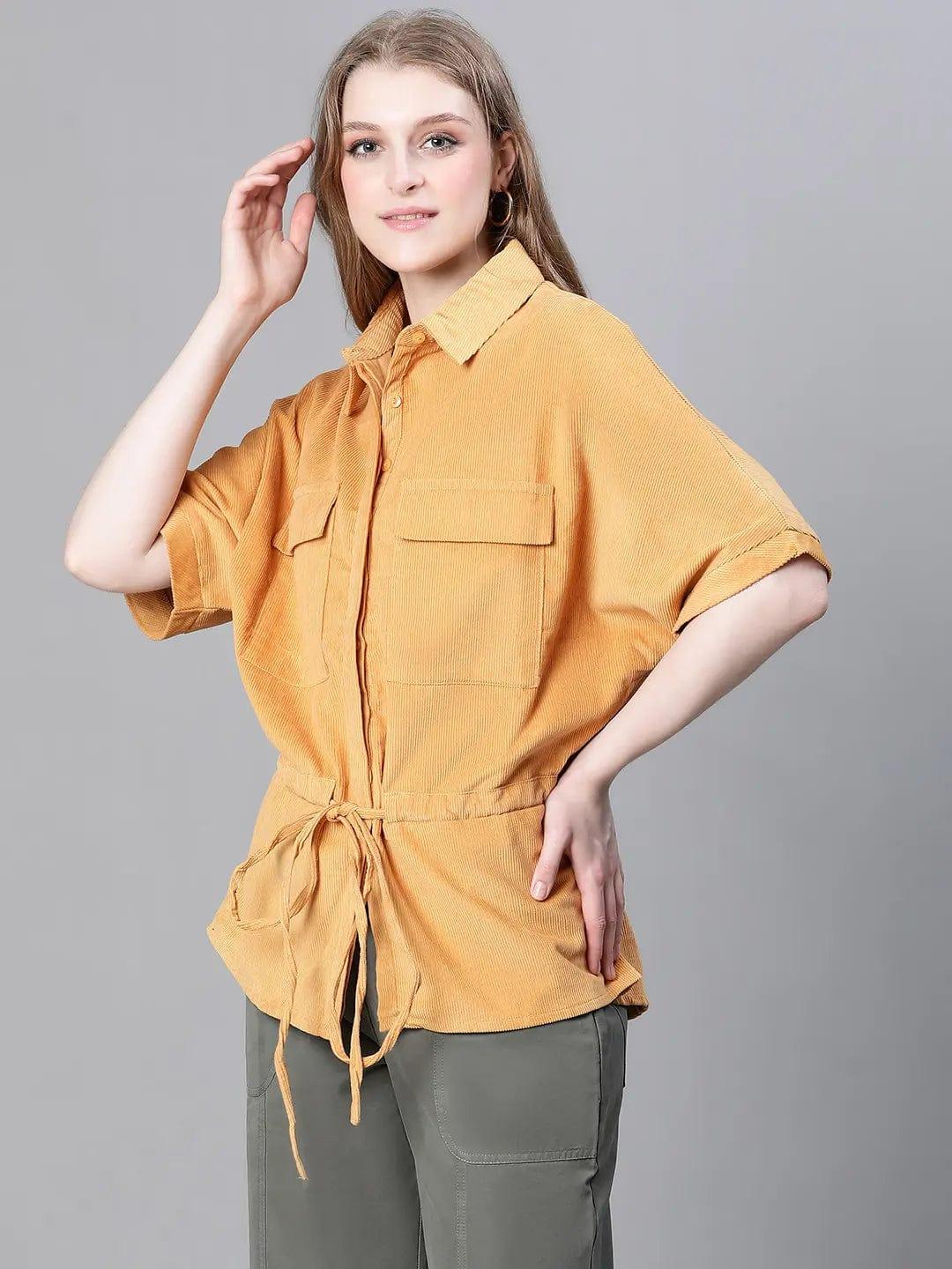 Women's Mustard Cotton Jacket