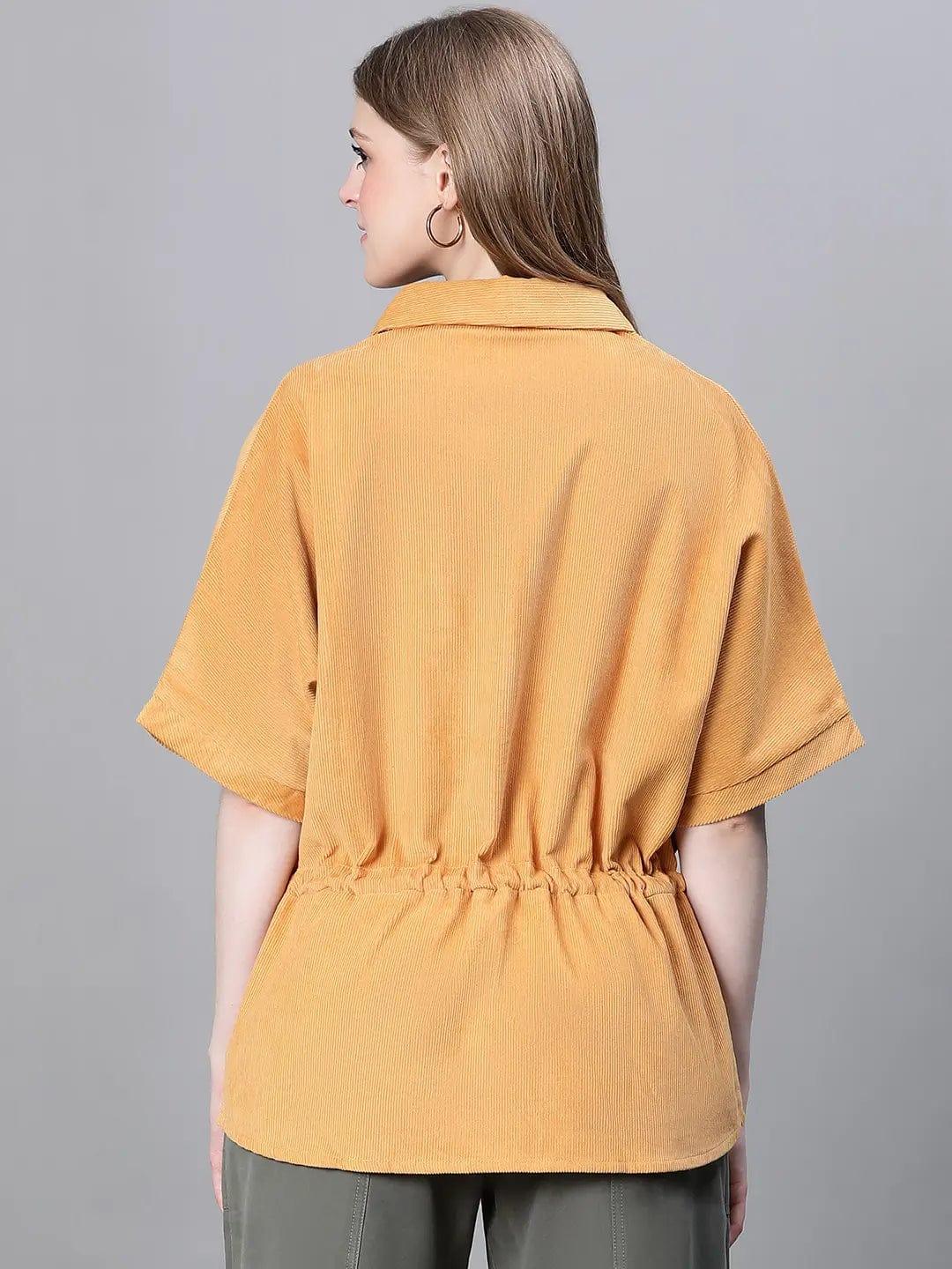 Women's Mustard Cotton Jacket