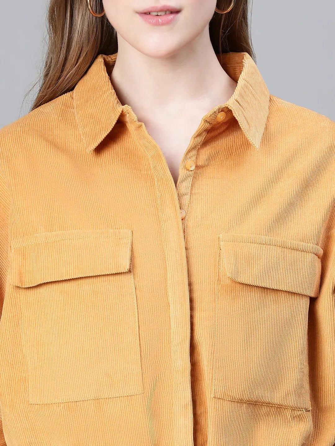 Women's Mustard Cotton Jacket