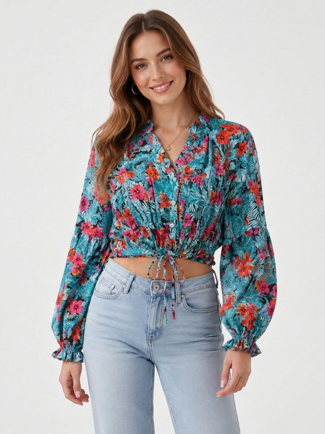 Multicolor Floral Print Top