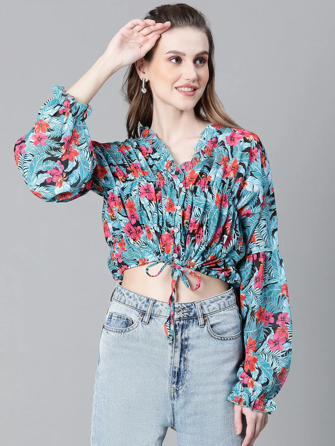 Multicolor Floral Print Top