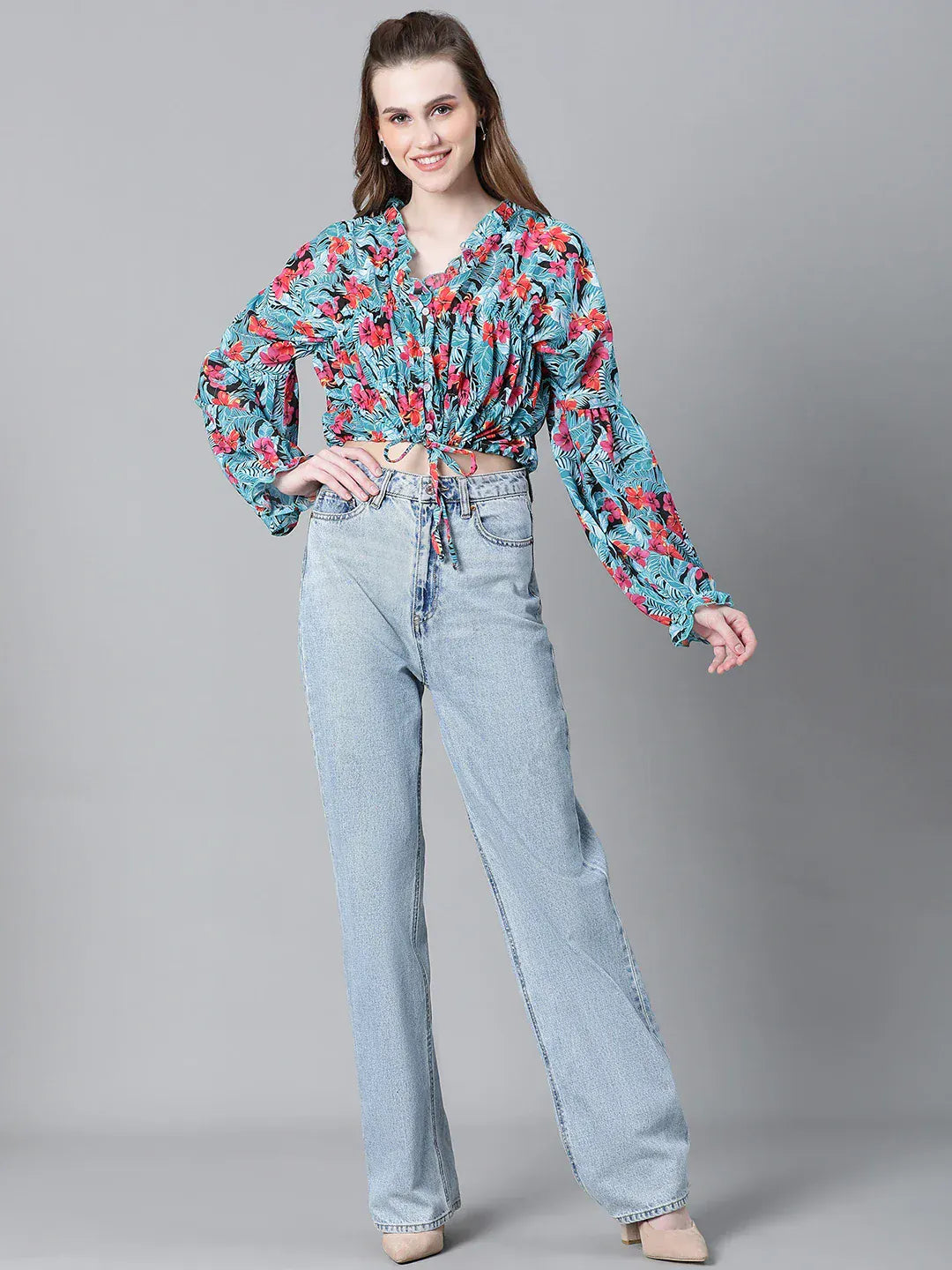 Multicolor Floral Print Top