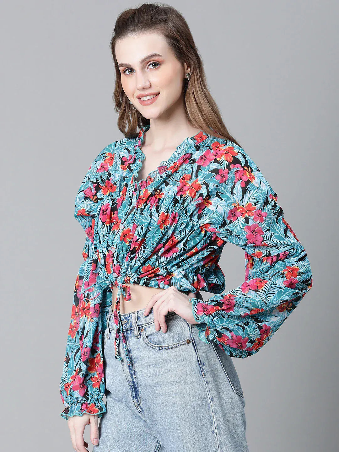Multicolor Floral Print Top