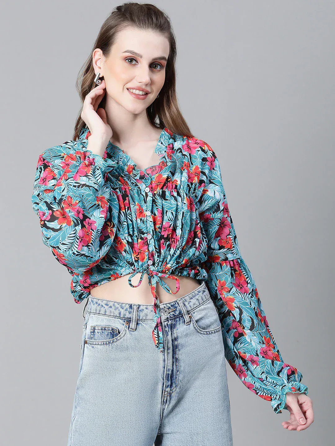 Multicolor Floral Print Top