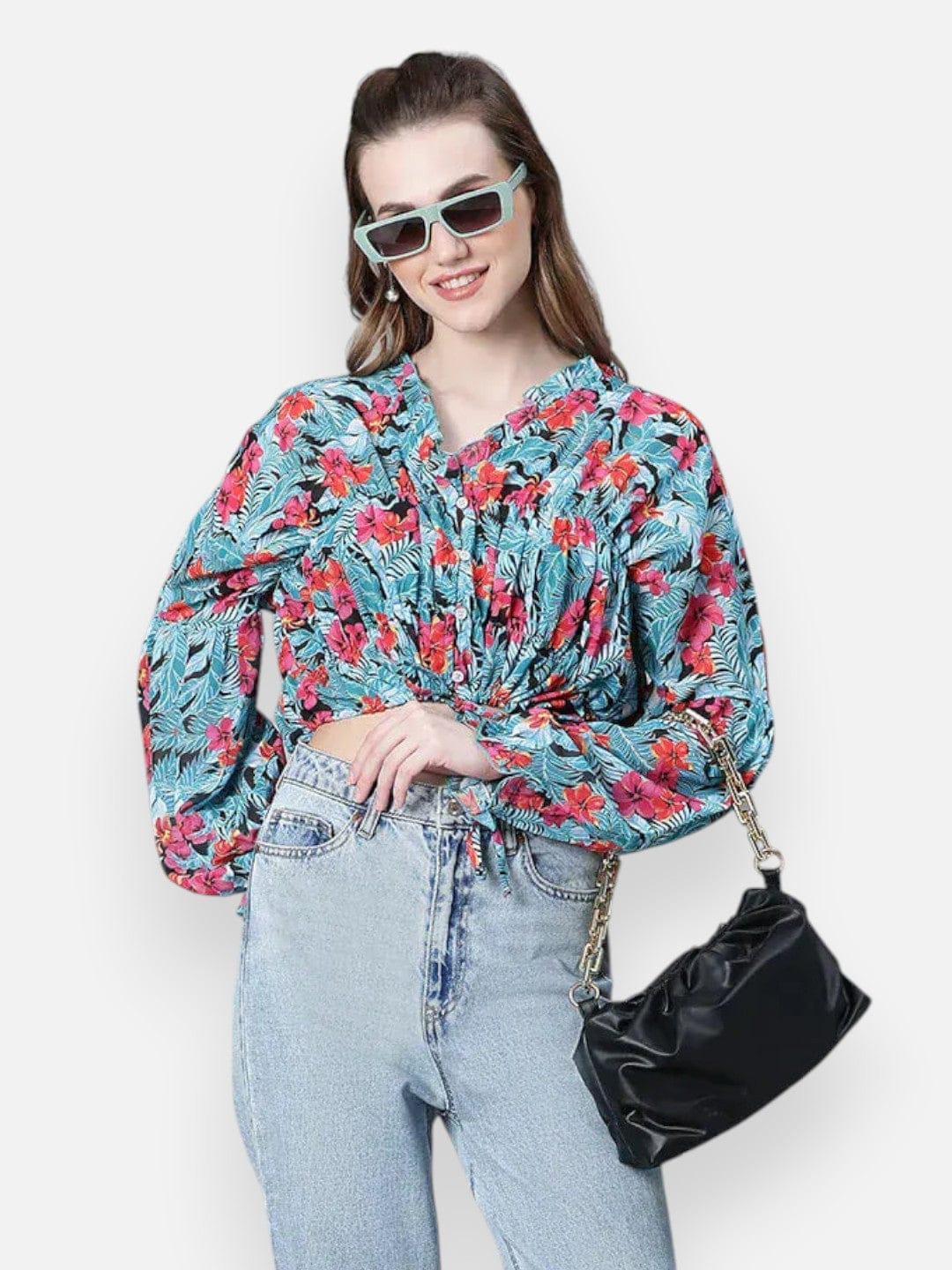 Multicolor Floral Print Top