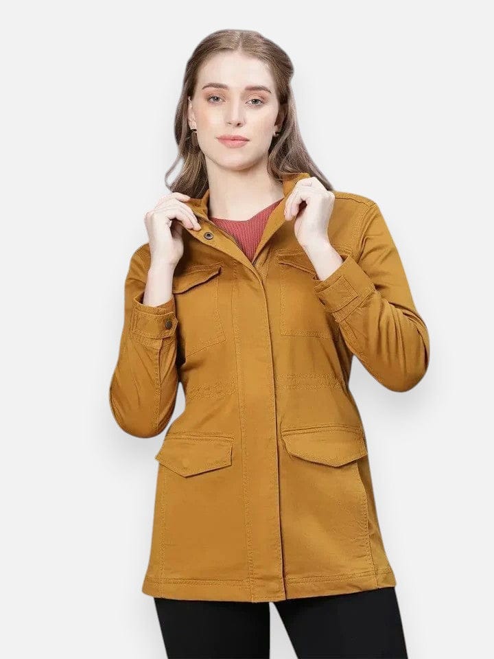 Women Mustard Cotton Jacket