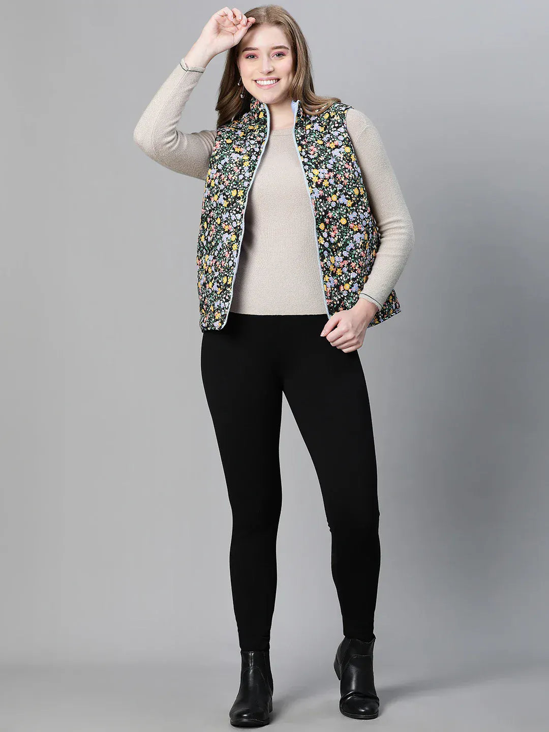 sorcerous-multicolor-floral-print-zip-lined-sleevless-women-reversible-jacket