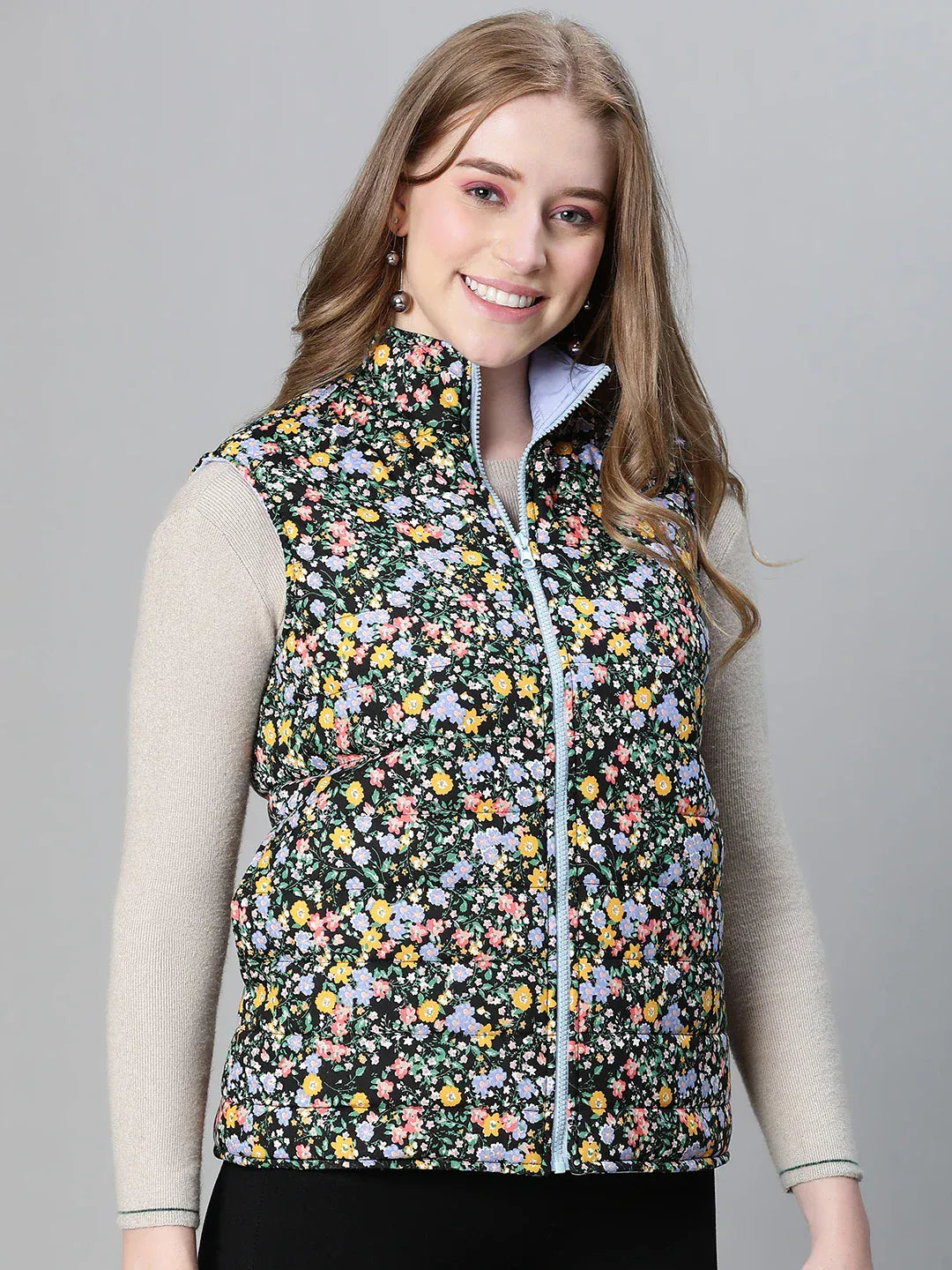 sorcerous-multicolor-floral-print-zip-lined-sleevless-women-reversible-jacket