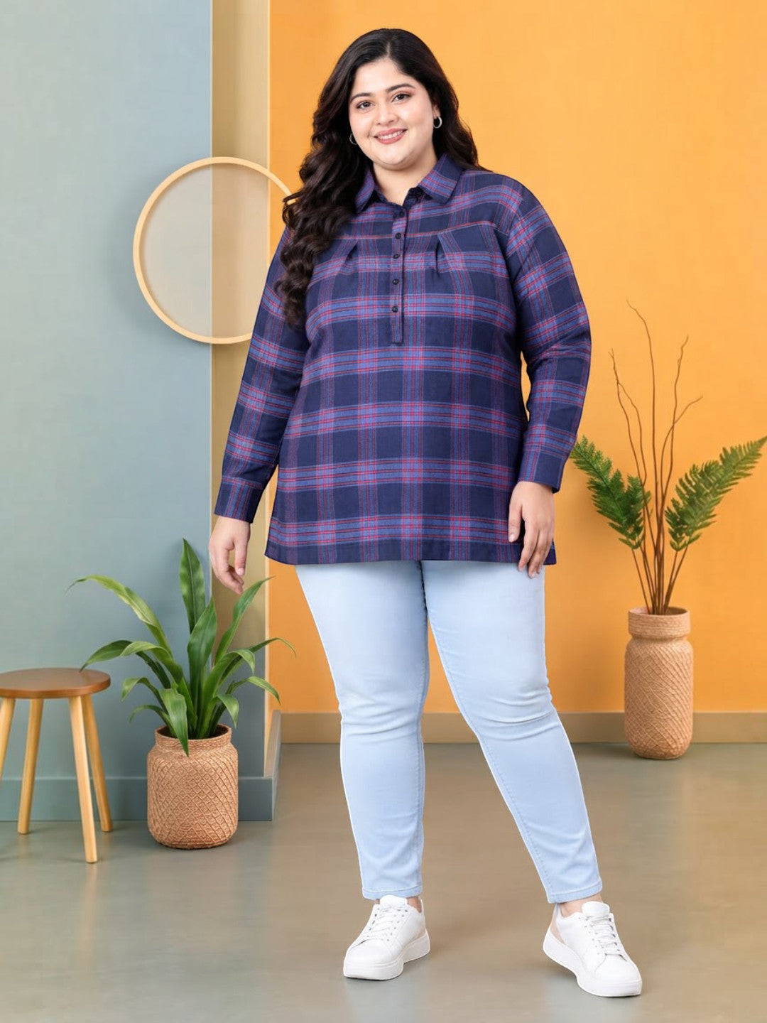 Plus Size Navy Top