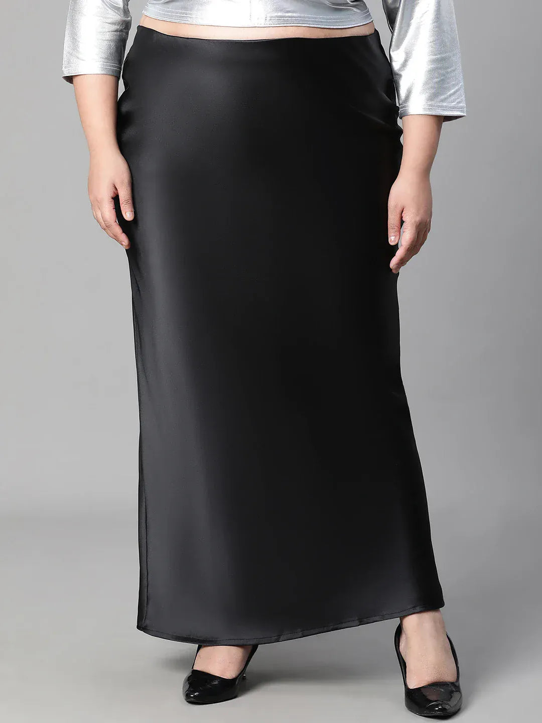 Plus Size Black Skirt