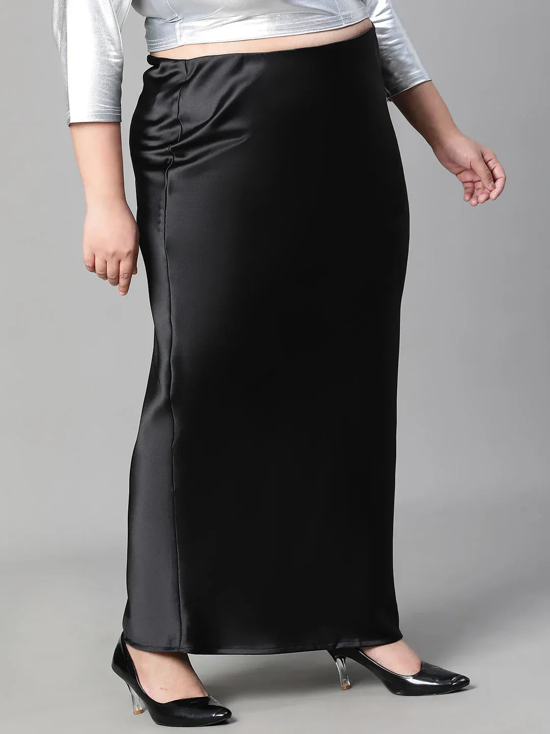 Plus Size Black Skirt
