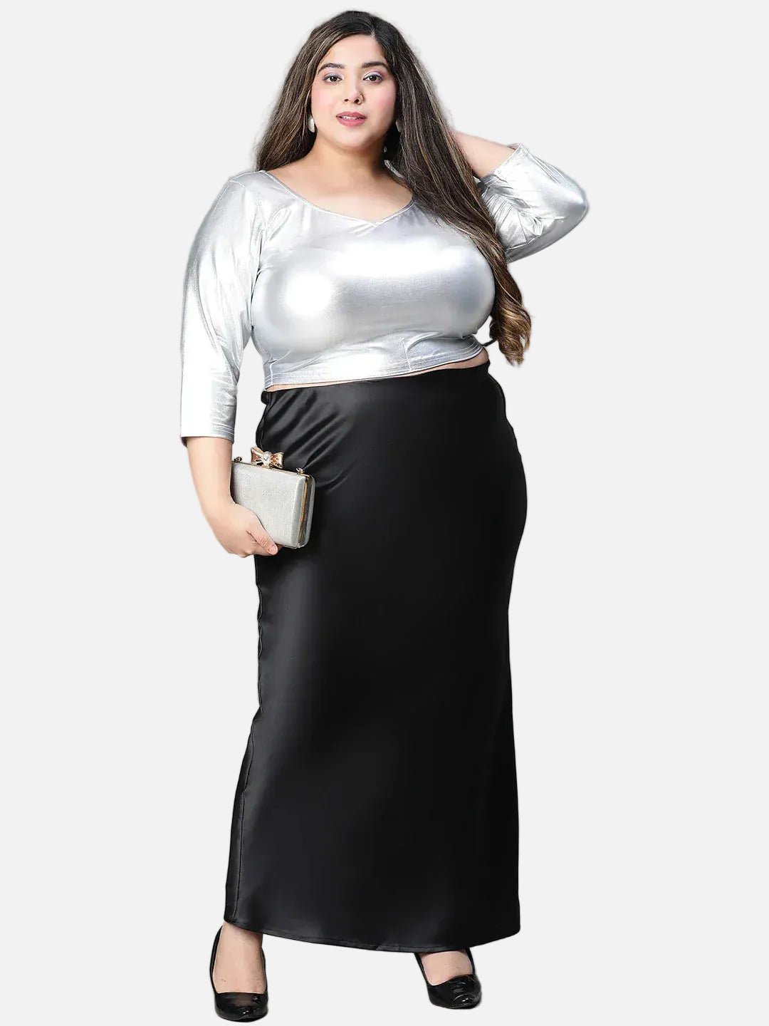 Plus Size Black Skirt