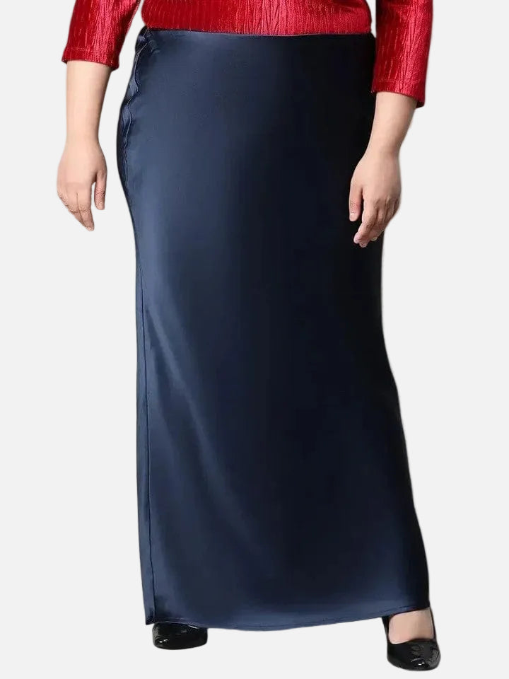 Plus Size Navy Blue Skirt