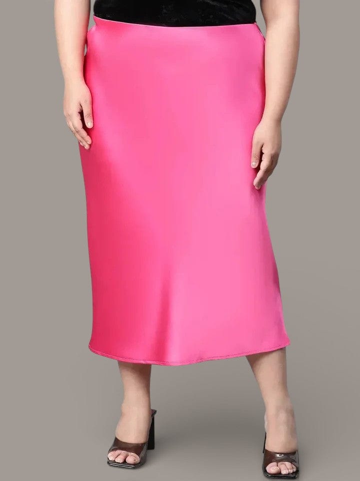 Plus Size Pink Skirt