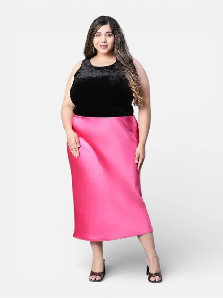 Plus Size Pink Skirt