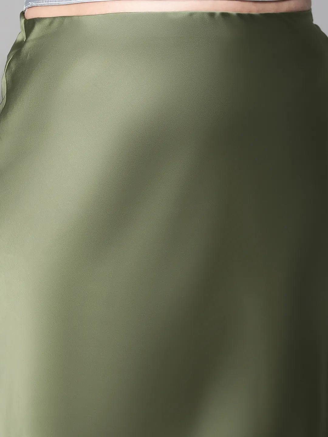 Plus Size Green Skirt