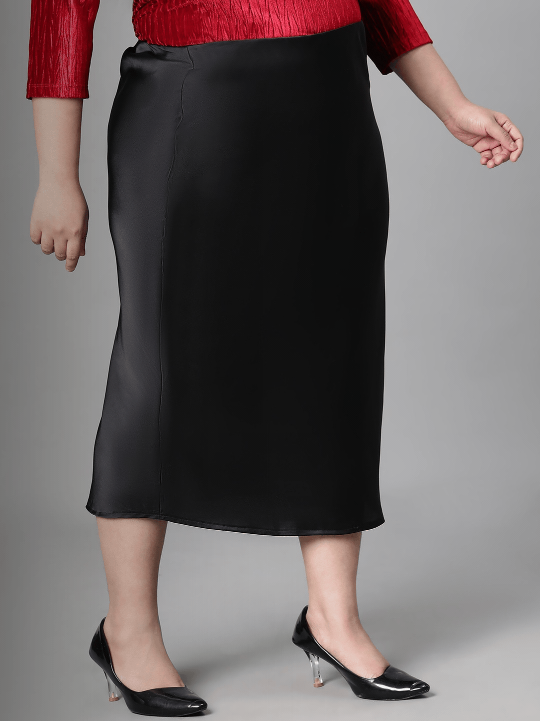 Plus Size Black Skirt