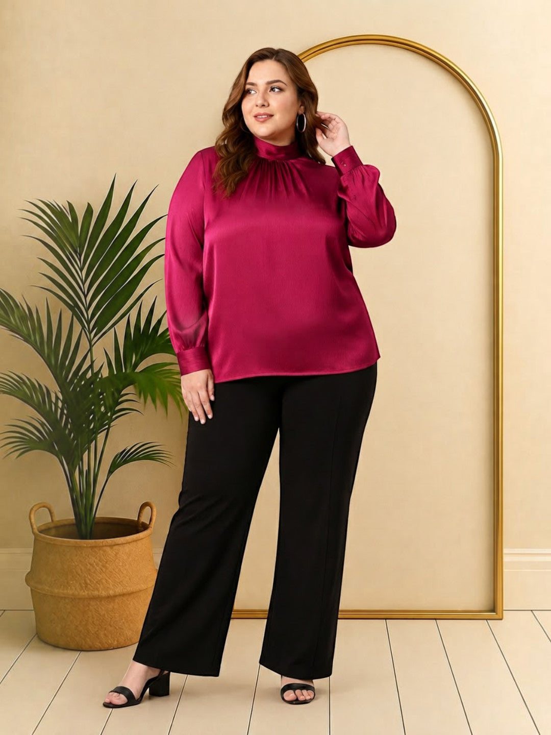 Plus Size Maroon Top