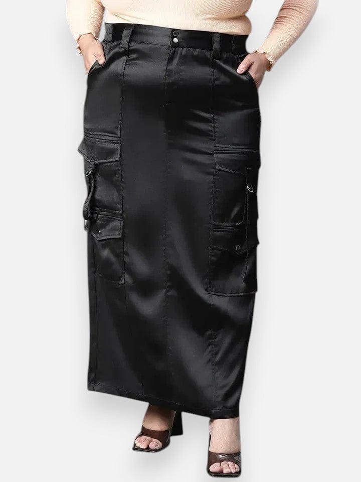 Plus Size Black Skirt