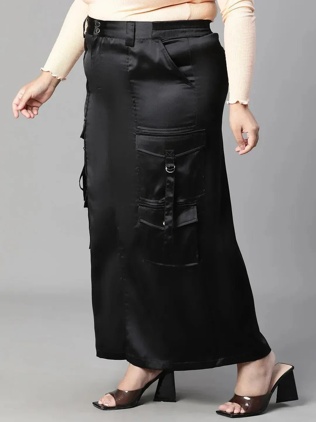 Plus Size Black Skirt