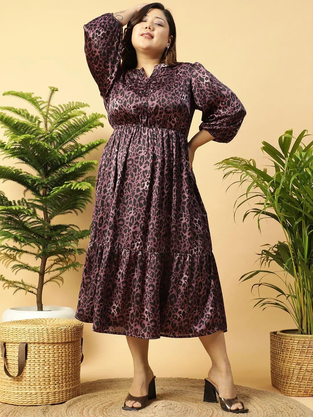 fabulous-purple-animal-satin-dress