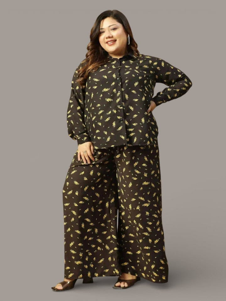 black-floral-printed-shirt-and-trouser-women-plus-size-co-ord-set